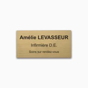 Plaque professionnelle en plastique gravée - 30 x 20 cm